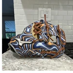 Mizuno Pro Select 11.5 Baseball Glove Blue Orange White Tan Swirl Leather. Fixed Price $135.00.