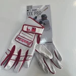 Franklin Cfx Pro Hi-lite White & Red Mlb Baseball Batting Gloves Sz New Rare. Fixed Price $40.00.