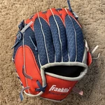Franklin Mesh Tek 9.5" Red White Blue Youth Tee Baseball Glove.. Fixed Price $12.99.