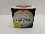 Vintage Worth Red Dot Poly Solid Core Official Fast Slow Pitch Softball Box. Fixed Price $7.79.