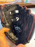Rawlings Players Series PL158BN 9 Youth Baseball Glove Black Red Right Hand Thr. Fixed Price $14.99.