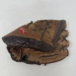 Rawlings PP110BF Baseball Glove Inch Brown Leather Basket Web Fastback Model. Fixed Price $28.38.