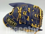 Zett Special Pro Order 12" Pitcher Baseball Glove Navy Gold Rht Open Back. Fixed Price $249.00.