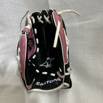 Baseball Softball Glove Easton Girls 9.5" Pattern EKP9500 Black, Pink And White. Fixed Price $9.00.
