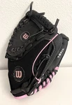 Wilson Ball Glove Leather 10" Right Hand Throw WTAO1RB15B510BP Black Pink. Fixed Price $11.50.
