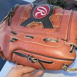 Rawlings RMP30 Leather Baseball Glove Brown Black Right Edge-u-cated Heel. Fixed Price $35.00.