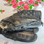 Vtg Spalding Baseball Glove Black Top Grain Leather Flex-wedge Lock Down Ready!!. Fixed Price $12.00.