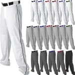 Alleson Adult Men's Open Bottom Baseball Pants With Piping Braid 605WLB. Fixed Price $15.99.