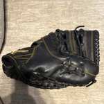 Mizuno 12.50" Black/gold Leather Baseball Mitt Left Hand Gxf 50PB2. Fixed Price $80.00.