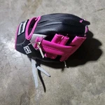 Franklin Rtp 8.5 Youth Left Hand Baseball/softball Glove Black Pink Adjustable. Fixed Price $9.99.