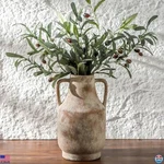 11" Tall Ceramic Flower Vase With Handles - Rustic Farmhouse Home Decor. Fixed Price $57.83.