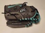 Rawlings Storm Ball Glove ST1100FPM 11" Leather Shell Black & Teal Right Handed. Fixed Price $17.95.