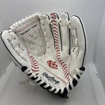 Louis Cardinals Rawlings Right Handed White Kids Baseball Glove PLSTL24. Fixed Price $25.00.
