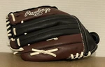 Rawlings Baseball Glove 10.5" Youth Players Series Black Brown Model PL105BB. Fixed Price $18.99.
