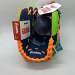 Girls Teeball Mitt Set - Kids + Toddler Left Hand Throw 9.5", Navy/lime/orange. Fixed Price $14.95.