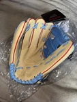 Wilson A450 12" Baseball Glove Youth Lht Blonde Cool Blue Leather - Left Hand. Fixed Price $37.99.