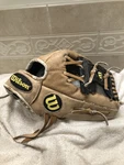 Wilson Defender Boy Fully Broken Beginners 11.5 Baseball Glove Right Throw. Fixed Price $85.00.