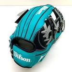 Wilson Wannabe Hero Dual Infielder Glove 11.75 Rht 87 Model Navy/teal Super Skin. Fixed Price $339.99.