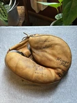Vintage Baseball Catcher Glove Mitt Denkert M229 Hal Smith Pro Maker Hinge Pad. Fixed Price $50.00.