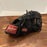 Rawlings R115BBR Black Leather Baseball Glove 11.5" Palm Finger. Fixed Price $45.00.