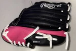 Rawlings T-ball Mitt Players Series 9" Performance Pink, Black Left Hand Thrower. Fixed Price $7.38.