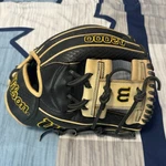 Wilson A2000 11.75" Leather 5-FINGER Baseball/softball Glove Black/tan. Fixed Price $225.00.