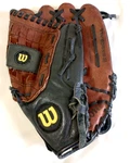 Wilson A450 12" Youth Baseball Glove, Rht, Adjustable Cuff, Black And Brown. Fixed Price $24.69.