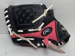 Rawlings PL91PB 9" Tee Baseball Glove Fits Lh For Rh Thrower Black/pink. Fixed Price $6.74.