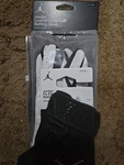 2-NWTS-2026-NIKE Jordan Legend Batting Gloves-long Cuff+fly Elite-white+black-md. Fixed Price $129.00.