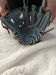 Rawlings PROR204-2CBH Baseball Glove 11.5" Leather Gray Blue Black Finger. Fixed Price $300.00.