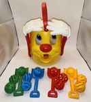 1991 Pressman Toys Mr Bucket Game Complete Shovels Balls Works. Fixed Price $34.99.
