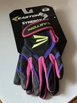 Easton Synergy Ii Fastpitch Gloves Leather Youth Medium Color Black/pink/purple. Fixed Price $13.00.