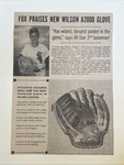 Wilson A2000 Gloves Nellie Fox White Sox 1961 Sporting News Baseball 6X8 Ad. Fixed Price $16.00.