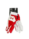New Under Armour Ua Clean Up Batting Glove Red White Men Size Small. Fixed Price $19.95.