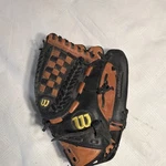 Wilson A500 A12 12" Baseball Glove Black Brown Leather Right Hand Lined. Fixed Price $25.00.