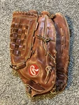 Vtg Rawlings Sg 97 Left Handed Baseball Glove For Righty Brown With Red Trim 12. Fixed Price $35.00.