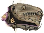 Wilson Flash Series Gray Purple Baseball Glove A04RF1912 Fastpitch Rht. Fixed Price $27.99.