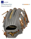 Mizuno Pro Select Fp GPSF-50D 11.75" Premium Fastpitch Infield Glove: 313223.RG9. Fixed Price $255.08.