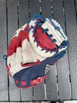 Adidas Softball Catcher's Mitt Red Blue Mesh Design Used Baseball Glove. Fixed Price $165.15.
