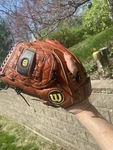 Wilson A2506 Xl Lht Glove, Large 13 Aztec Leather, Softball-oversized Pocket. Fixed Price $60.00.