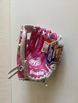 New Franklin Baseball Glove Rtp 9 1/2" Right Handed Throw Pink & White 4773AWT12. Fixed Price $22.00.