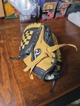 Baseball Glove Rawlings Right Hand Throw Black Brown Leather 9.5" Model BBES2. Fixed Price $10.00.