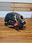 Rawlings RBG36BC Lht 12.5" Brown & Black Leather Zero Shock Baseball Glove Lefty. Fixed Price $32.00.
