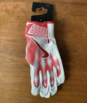 Nike Alpha Elite Batting Gloves Men's Small Baseball White/university Red New. Fixed Price $42.99.