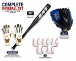 Complete Baseball Set 30 Bat, 12.5 Outfield Gloves, Batting &. Fixed Price $89.50.