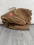 Vintage Rawlings Baseball Glove Leather Shell Hand Throw Kids Mitt PP11OBR. Fixed Price $15.00.