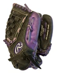 Rawlings HFP110BP 11" Fielding Glove Rht Baseball / Softball Black & Purple Vg. Fixed Price $16.96.