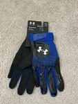 Under Armour Men's 2XL Ua Clean Up Baseball Batting Gloves Black Royal Blue. Fixed Price $18.99.