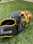 Franklin 11 Inch Leather Baseball Softball Glove Black/yellow Dura-bond Lacing. Fixed Price $65.00.