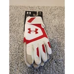 Under Armour Ua Yard Baseball Batting Gloves Men's Size Small White/red Nwt. Fixed Price $24.95.